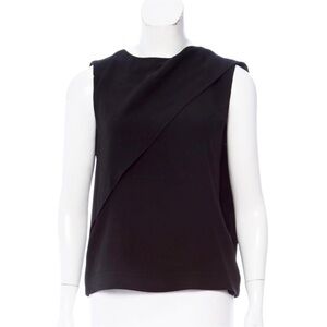 Narciso Rodriguez Black Asymmetrical Blouse Size 42